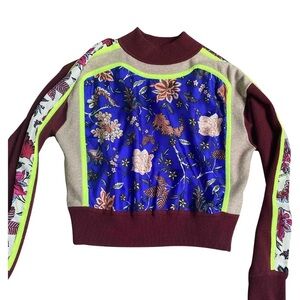 DVF Diane von Furstenberg Sweater Floral SZ SM